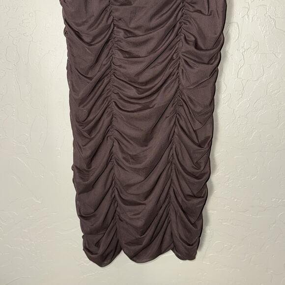 Y2k h&m body on ruched sweetheart fairy whimsy goth mini dress size medium - Picture 3 of 6